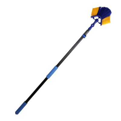 Extenclean roof cleaning system with telescopic pole long handle brush for household tools