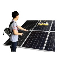 Multifit automatic solar panel cleaning brush double head dual power supply power solar panel cleaning equipment